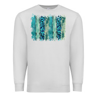 Dove Grey turquoise leopard watercolor brushstroke background Premium Sweatshirt - RanaPortraitStore