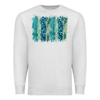 Oatmeal Heather turquoise leopard watercolor brushstroke background Premium Sweatshirt - RanaPortraitStore