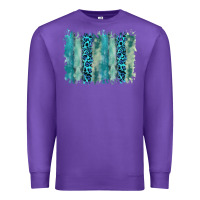 Purple turquoise leopard watercolor brushstroke background Premium Sweatshirt - RanaPortraitStore