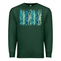 Sports Green turquoise leopard watercolor brushstroke background Premium Sweatshirt - RanaPortraitStore