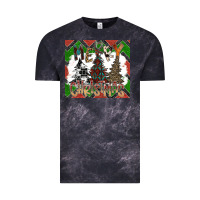 Cloud Black merry Christmas Vintage Tee - CowhideDigitalArt