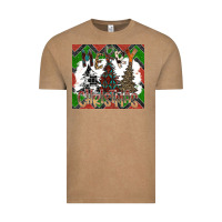 Vintage Coffee merry Christmas Vintage Tee - CowhideDigitalArt