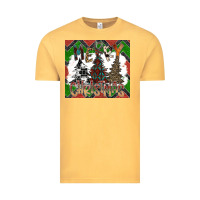 Vintage Mustard merry Christmas Vintage Tee - CowhideDigitalArt