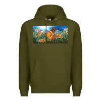 Army Green clown fish  license plate Premium Hoodie - BarkalooDesign