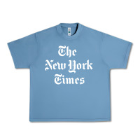 Pebble Blue new york times Urban Heavy Tee - DesigneFamous