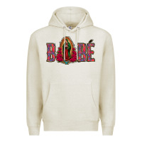 Oatmeal Heather Bebe Our Lady Of Guadalupe Premium Hoodie - Jasminsmagicworld