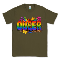 Army Green queer Classic Tee - FaDigitalArtStudio