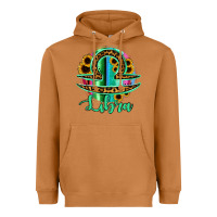 Meerkat Libra Zodiac Sign Sunflower Leopard Serape Heavyweight Hoodie - RanaPortraitStore
