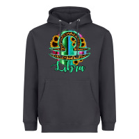 Smoke Libra Zodiac Sign Sunflower Leopard Serape Heavyweight Hoodie - RanaPortraitStore