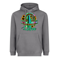 Storm Libra Zodiac Sign Sunflower Leopard Serape Heavyweight Hoodie - RanaPortraitStore
