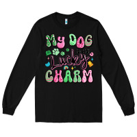 Black my dog is my lucky charm Long Sleeve Tee - Artiststas