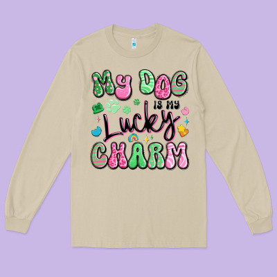 My Dog Is My Lucky Charm Long Sleeve Tee Designed By Artiststas