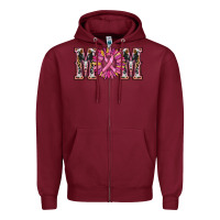 Burgundy cancer sunflower mom Zipper Hoodie - RanaPortraitStore