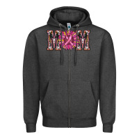 Charcoal Heather cancer sunflower mom Zipper Hoodie - RanaPortraitStore
