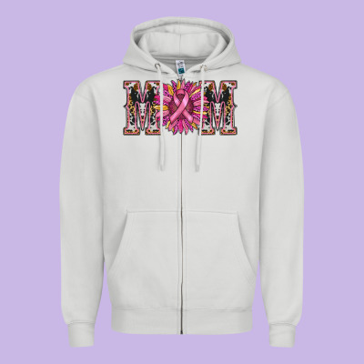 Cancer Sunflower Mom Zipper Hoodie Designed By Ranaportraitstore