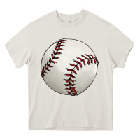 Cream baseball ball Heavy Core Tee - FaDigitalArtStudio