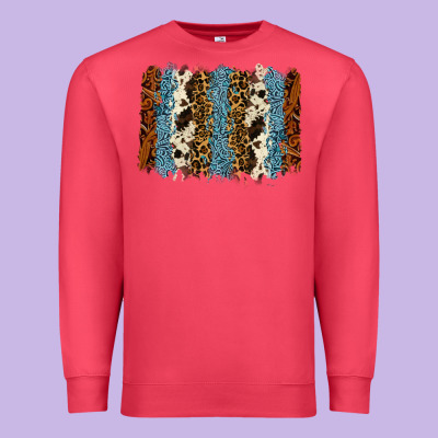 Tool Leather Leopard Cowhide Backround Premium Sweatshirt Designed By Ranaportraitstore
