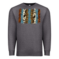 Charcoal Heather tool leather leopard cowhide backround Premium Sweatshirt - RanaPortraitStore
