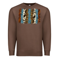 Chestnut tool leather leopard cowhide backround Premium Sweatshirt - RanaPortraitStore