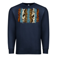 Navy tool leather leopard cowhide backround Premium Sweatshirt - RanaPortraitStore