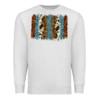 Oatmeal Heather tool leather leopard cowhide backround Premium Sweatshirt - RanaPortraitStore