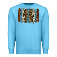 Ocean Blue tool leather leopard cowhide backround Premium Sweatshirt - RanaPortraitStore