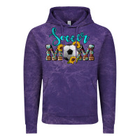 Cloud Purple western leopard cowhide sunflowers  glitter mom soccer Vintage Hoodie - Artiststas