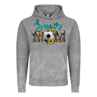 Cloud Rock western leopard cowhide sunflowers  glitter mom soccer Vintage Hoodie - Artiststas