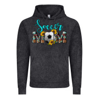 Vintage Black western leopard cowhide sunflowers  glitter mom soccer Vintage Hoodie - Artiststas