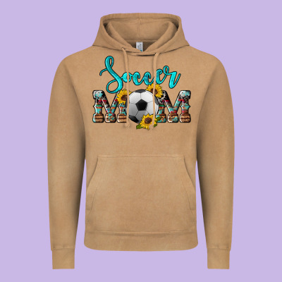 Western Leopard Cowhide Sunflowers  Glitter Mom Soccer Vintage Hoodie Designed By Artiststas