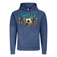 Vintage Denim western leopard cowhide sunflowers  glitter mom soccer Vintage Hoodie - Artiststas