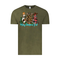 Vintage Olive merry christmas y'all christmas trees Vintage Tee - CowhideDigitalArt