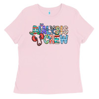 Bubblegum Pink dialysis crew Ladies Tee - CowhideDigitalArt