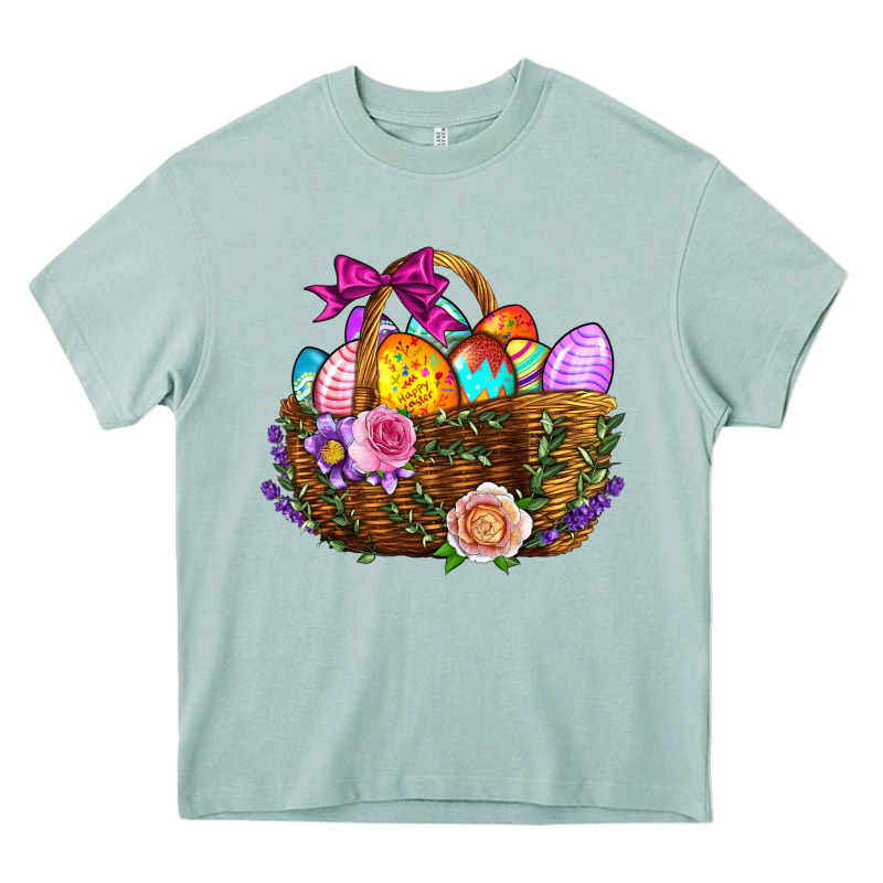Easter Eggs Hamper Heavy Core Tee by BundleAndBundleShop | Teevron