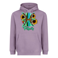 Lavender Pisces Zodiac Sign Sunflower Leopard Serape Heavyweight Hoodie - RanaPortraitStore