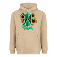 Mushroom Pisces Zodiac Sign Sunflower Leopard Serape Heavyweight Hoodie - RanaPortraitStore