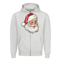Dove Grey santa Zipper Hoodie - RanaPortraitStore