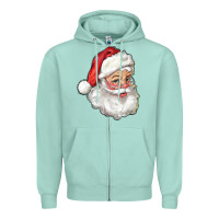 Seafoam santa Zipper Hoodie - RanaPortraitStore