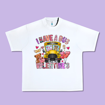I Have A Bus Full Of Valentines Urban Heavy Tee Designed By Cowhidedigitalart