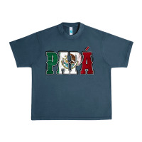 Midnight Navy Mexican Flag Papá Urban Heavy Tee - Jasminsmagicworld