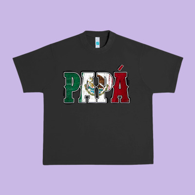 Mexican Flag Papá Urban Heavy Tee Designed By Jasminsmagicworld