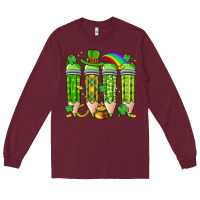 Burgundy st. patrick's day teacher pencils Long Sleeve Tee - Artiststas