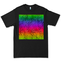 Black colorful tiger seamless pattern Premium Tee - BundleAndBundleShop