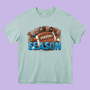 Touchdown Season Heavy Core Tee Designed By Fadigitalartstudio