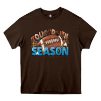 Chocolate Brown touchdown season Heavy Core Tee - FaDigitalArtStudio