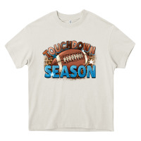 Cream touchdown season Heavy Core Tee - FaDigitalArtStudio