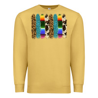 Antique Gold serape leopard tooled leather cowhide background Premium Sweatshirt - RanaPortraitStore