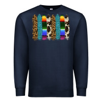 Navy serape leopard tooled leather cowhide background Premium Sweatshirt - RanaPortraitStore