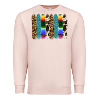 Pale Pink serape leopard tooled leather cowhide background Premium Sweatshirt - RanaPortraitStore