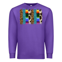 Purple serape leopard tooled leather cowhide background Premium Sweatshirt - RanaPortraitStore